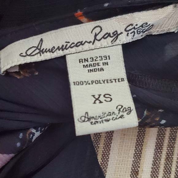 AMERICAN RAG NAVY BLUE SILKY KIMONO/coverup SZ XS - Picture 6 of 8